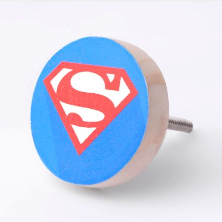 Handmade Pine Wood Superman Cupboard Handle Set
